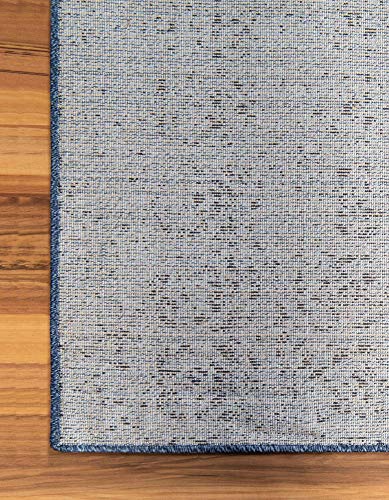 Unique Loom Del Mar Collection Area Rug-Transitional Inspired with Modern Contemporary Design, Rectangular 4' 0" x 6' 0", Blue/Navy Blue