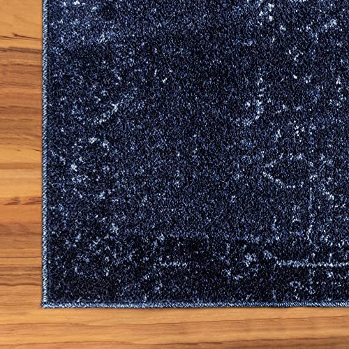 Unique Loom Del Mar Collection Area Rug-Transitional Inspired with Modern Contemporary Design, Rectangular 4' 0" x 6' 0", Blue/Navy Blue