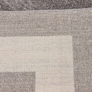 Unique Loom Del Mar Collection Area Rug-Transitional Inspired with Modern Contemporary Design, Rectangular 7' 0" x 10' 0", Gray/Ivory