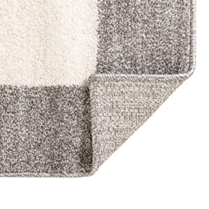 Unique Loom Del Mar Collection Area Rug-Transitional Inspired with Modern Contemporary Design, Rectangular 7' 0" x 10' 0", Gray/Ivory