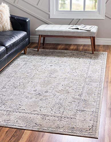 Unique Loom Portland Collection Bohemian Vintage Inspired Tone Design Area Rug, 10' 0" x 14' 0", Ivory/Gray