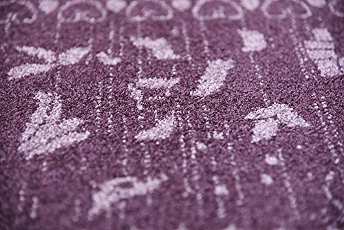 Unique Loom La Jolla Collection Farmhouse, Contemporary, Botanical, Traditional, Vintage Area Rug, 10 x 13 ft, Violet/Dark Purple