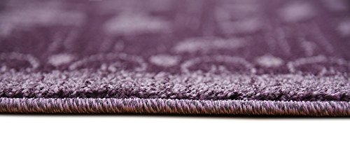 Unique Loom La Jolla Collection Farmhouse, Contemporary, Botanical, Traditional, Vintage Area Rug, 10 x 13 ft, Violet/Dark Purple