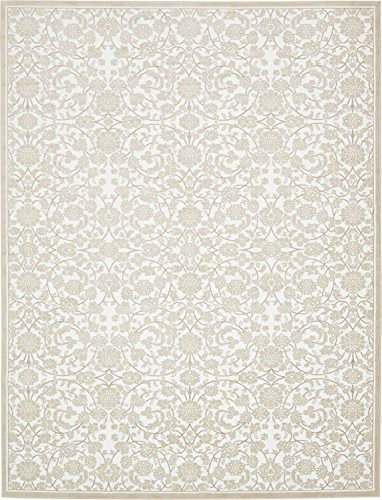 Unique Loom Rushmore Collection Classic Traditional Tone Textured Intricate Design Area Rug, 10 ft x 13 ft, Tan/White