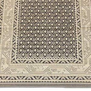 Unique Loom Williamsburg Collection Traditional Border with Dotted Center Area Rug, Runner 2' 9" x 9' 10", Gray/Beige