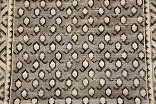 Unique Loom Williamsburg Collection Traditional Border with Dotted Center Area Rug, Runner 2' 9" x 9' 10", Gray/Beige