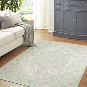 Unique Loom Whitney Collection Traditional Geometric Mint Area Rug (8' 0 x 10' 0)