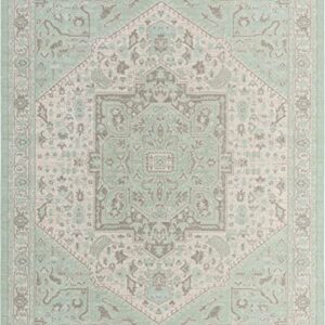 Unique Loom Whitney Collection Traditional Geometric Mint Area Rug (8' 0 x 10' 0)