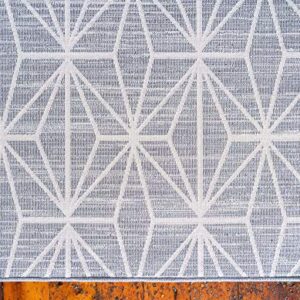 Unique Loom Uptown Collection by Jill Zarin Collection Geometric Modern Navy Blue Area Rug (8' 0 x 10' 0)