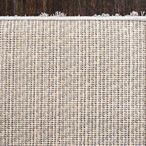 Unique Loom Studio Solid Shag Collection Urban Modern Super Soft & Plush Area Rug, 9 ft x 12 ft, Light Gray