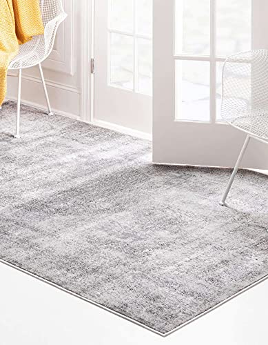 Unique Loom Portland Collection Area Rug - Woodburn (3' 3" x 5' 3" Rectangle, Gray/Ivory)