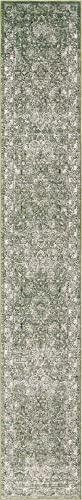 Unique Loom Isabella Collection Area Rug - Adjani (2' 7" x 16' 5" Runner, Green/Ivory)