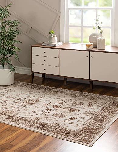 Unique Loom Rushmore Collection Area Rug - Lincoln (3' 3" x 5' 3" Rectangle, Cream/Beige)