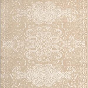 Unique Loom Rushmore Collection Area Rug - Adams (9' x 12' Rectangle, Beige/Ivory)