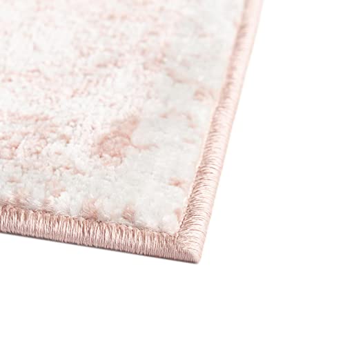 Unique Loom Oxford Collection Area Rug - Bodleian (10' x 14' Rectangle, Pink/Ivory)