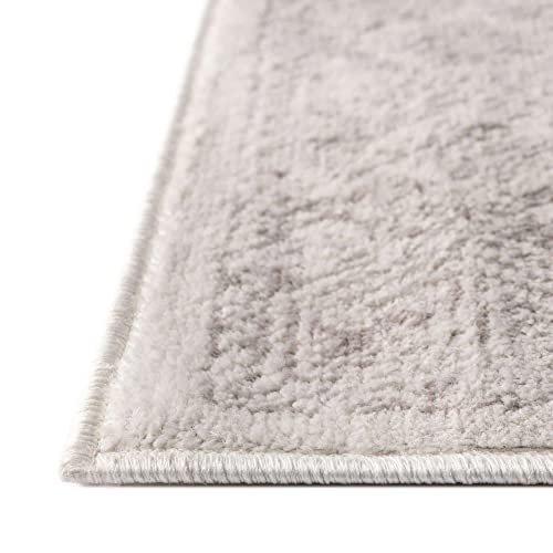 Unique Loom Oxford Collection Area Rug - Radcliffe (6' x 9' Rectangle, Cream/Ivory)