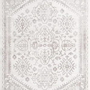 Unique Loom Oxford Collection Area Rug - Radcliffe (6' x 9' Rectangle, Cream/Ivory)