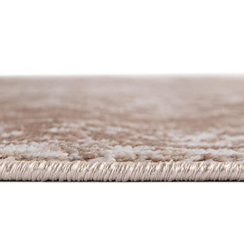 Unique Loom Oxford Collection Area Rug - Bodleian (6' x 9' Rectangle, Beige/Ivory)