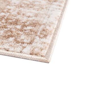 Unique Loom Oxford Collection Area Rug - Bodleian (6' x 9' Rectangle, Beige/Ivory)