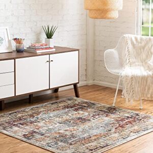 Unique Loom Isabella Collection Area Rug - Adjani (7' 10" Square, Ivory/Beige)