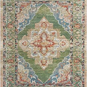 Unique Loom Isabella Collection Area Rug - Rossellini (9' x 12' Rectangle, Green/Blue)