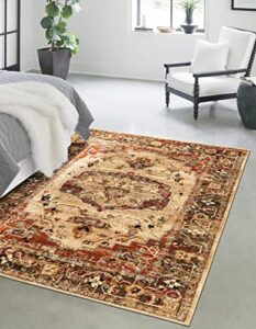 unique loom saturn collection area rug – outlook (rectangular 9′ 0″ x 12′ 0″, cream/ black)