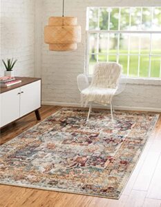unique loom isabella collection area rug – adjani (9′ x 12′ rectangle, ivory/beige)