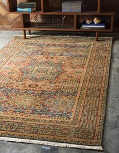 unique loom palace collection area rug (10′ x 13′ 1″ rectangle, blue/red)