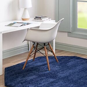 Unique Loom Solo Collection Area Rug - Calabasas (7' 11" Octagon, Navy Blue)