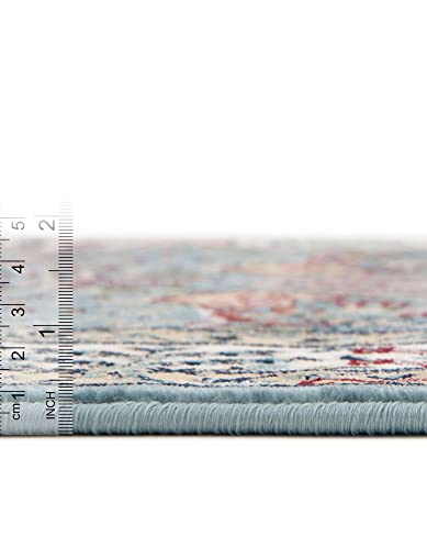 Unique Loom Narenj Collection Area Rug - Bristol (10' Square, Blue/Beige)