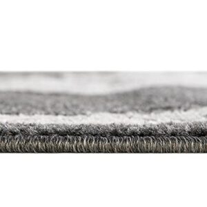 Unique Loom Parker Collection Area Rug - Kokulu (10' x 13' Rectangle, Charcoal/Gray)