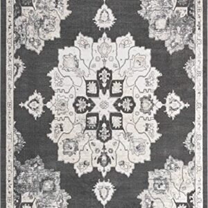 Unique Loom Parker Collection Area Rug - Kokulu (10' x 13' Rectangle, Charcoal/Gray)