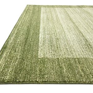 Unique Loom Del Mar Collection Area Rug-Transitional Inspired with Modern Contemporary Design, 8' 0 x 11' 4 Rectangular, Light Green/Beige