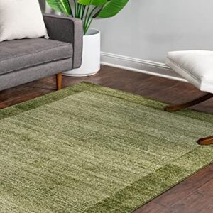 Unique Loom Del Mar Collection Area Rug-Transitional Inspired with Modern Contemporary Design, 8' 0 x 11' 4 Rectangular, Light Green/Beige