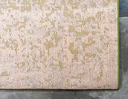 Unique Loom Estrella Collection Abstract, Modern, Light Colors, Distressed Area Rug, 9 ft x 12 ft, Blue/Beige