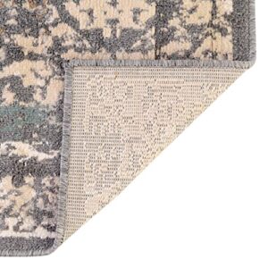 Unique Loom Tuareg Collection Vintage Distressed Traditional Area Rug, 2 ft 6 in x 10 ft, Gray/Beige