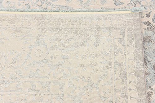 Unique Loom Traditional Classic Intricate Design with Distressed Vintage Detail, Area Rug, 10 ft x 13 ft, Light Blue/Ivory