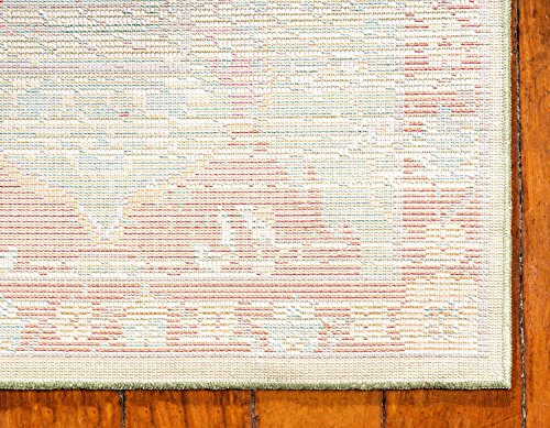 Unique Loom Austin Collection Vibrant Colors, Abstract, Traditional Area Rug, Rectangular 8' 0" x 10' 0", Light Green/Beige