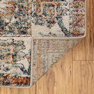 Unique Loom Isabella Collection Distressed Botanical Multi Area Rug (9' 0 x 12' 0)