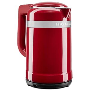 kitchenaid kek1565er electric dual-wall insulation kettle, 1.5 l, empire red
