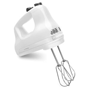 kitchenaid khm512wh 5-speed ultra power hand mixer, white