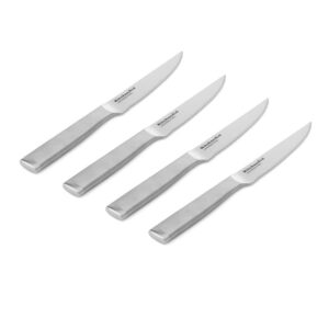 KitchenAid Gourmet Forged Steak Knife Set, High-Carbon Japanese Stainless Steel, 4 Piece, Brushed