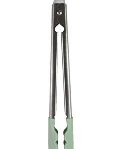 KitchenAid Gourmet Silicone-Tipped Stainless Steel Tongs, 14.5 Inch, Pistachio