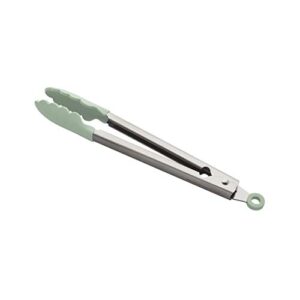 KitchenAid Gourmet Silicone-Tipped Stainless Steel Tongs, 14.5 Inch, Pistachio