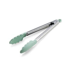 KitchenAid Gourmet Silicone-Tipped Stainless Steel Tongs, 14.5 Inch, Pistachio