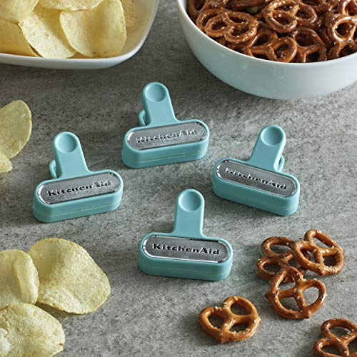 KitchenAid Classic Small Bag Clips, Set of 4, Aqua Sky