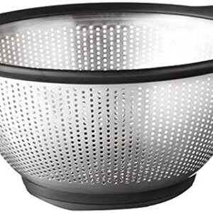 KitchenAid Gourmet Stainless Steel Colander, 5-Quart, Black