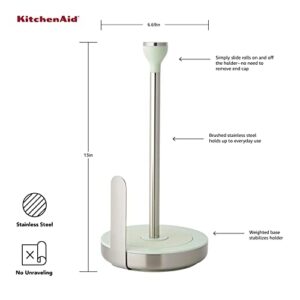 KitchenAid Classic Stainless Steel Paper Towel Holder, Pistachio 13-Inch