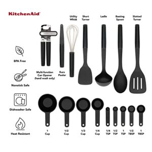 KitchenAid Universal Tool and Gadget Set, 16 Piece, Black