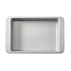 kitchenaid nonstick aluminized steel rectangular cake pan, 9×13-inch, silver